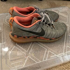 Nike men’s Gray and Orange Athletic Shoes